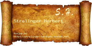Strelinger Herbert névjegykártya